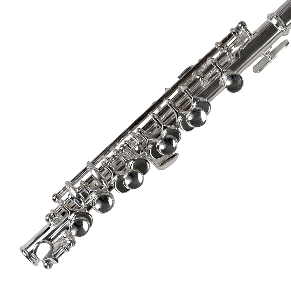 Kadence Piccolo, Key of C Piccolo Flute, with Hard Case, Cleaning Rod, Cloth, Swab and Gloves, 2-Piece, Nickel Plated Piccolo,(KPCLO-SL) - Image 5