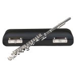 Kadence Piccolo, Key of C Piccolo Flute, with Hard Case, Cleaning Rod, Cloth, Swab and Gloves, 2-Piece, Nickel Plated Piccolo,(KPCLO-SL)