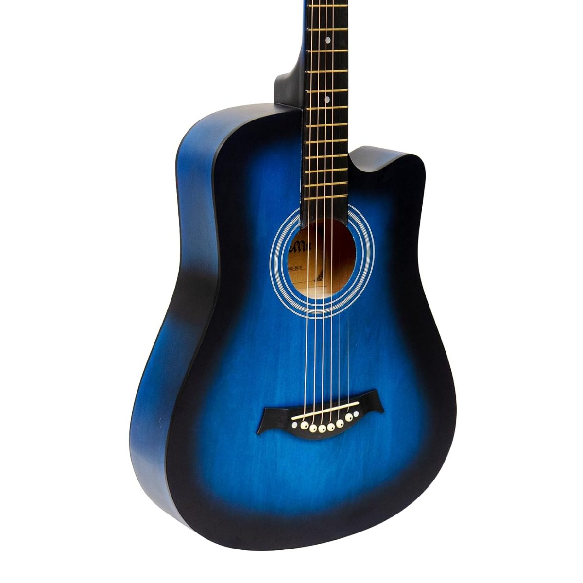 Medellin 38” Acoustic Guitar with (free learning course) Matt finish with Picks(Blue) - Image 5
