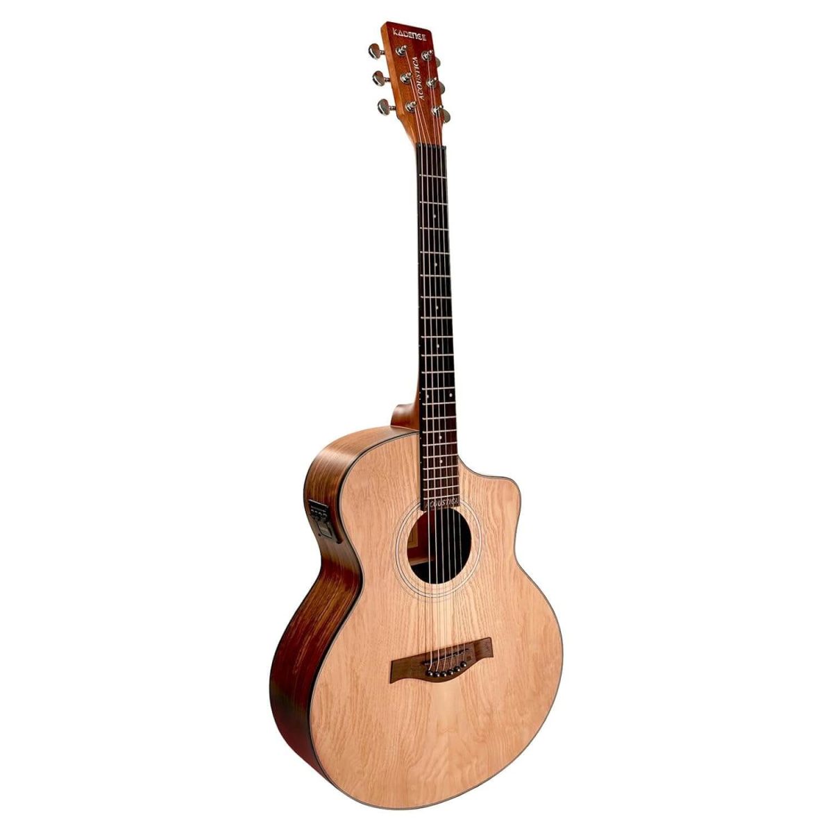 Kadence Electric Acoustic Guitar A06EQN (Ash Wood) - Semi Acoustic Guitar with Pickup, Inbuilt Tuner, Capo, Strings, Picks, Strap, Cable and Padded bag - Electro Guitars for Beginners & Professionals - Image 3