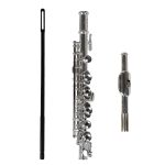 Kadence Piccolo, Key of C Piccolo Flute, with Hard Case, Cleaning Rod, Cloth, Swab and Gloves, 2-Piece, Nickel Plated Piccolo,(KPCLO-SL) - Image 6