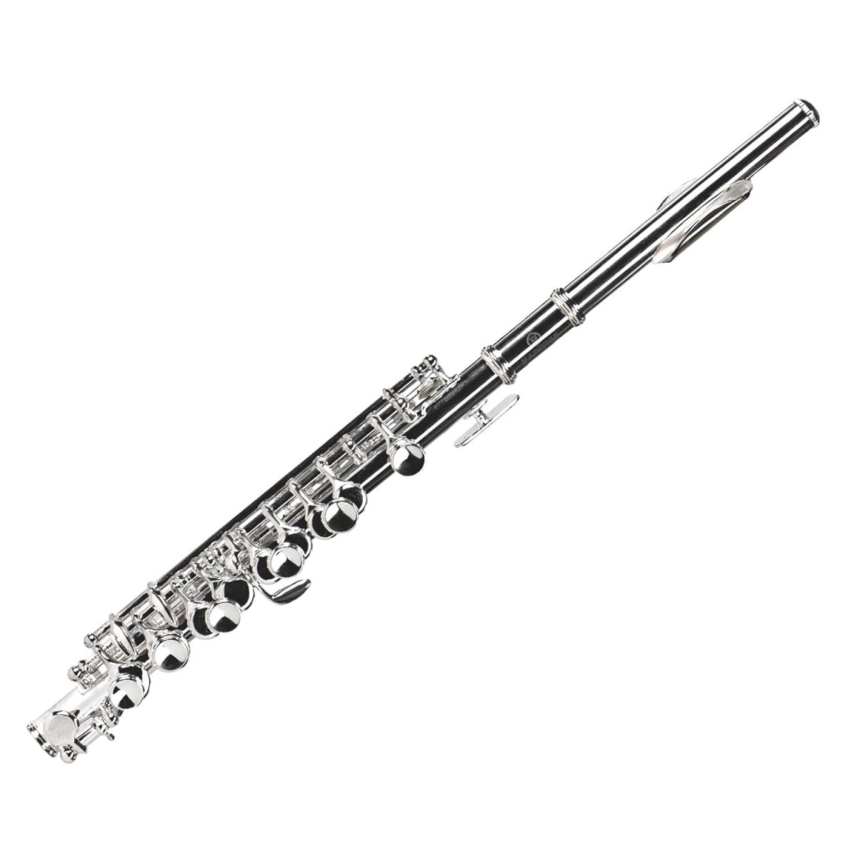 Kadence Piccolo, Key of C Piccolo Flute, with Hard Case, Cleaning Rod, Cloth, Swab and Gloves, 2-Piece, Nickel Plated Piccolo,(KPCLO-SL) - Image 4
