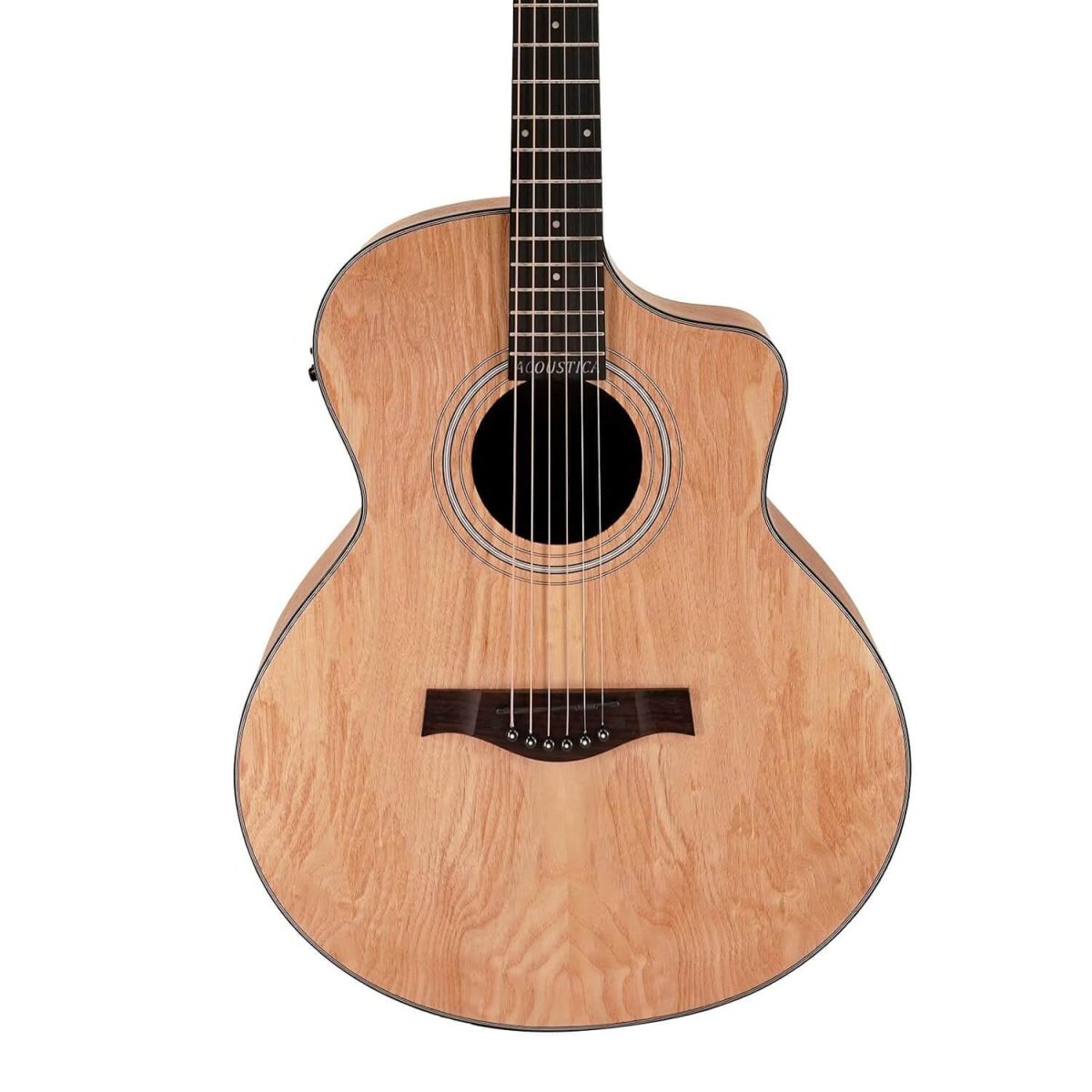 Kadence Electric Acoustic Guitar A06EQN (Ash Wood) - Semi Acoustic Guitar with Pickup, Inbuilt Tuner, Capo, Strings, Picks, Strap, Cable and Padded bag - Electro Guitars for Beginners & Professionals - Image 4