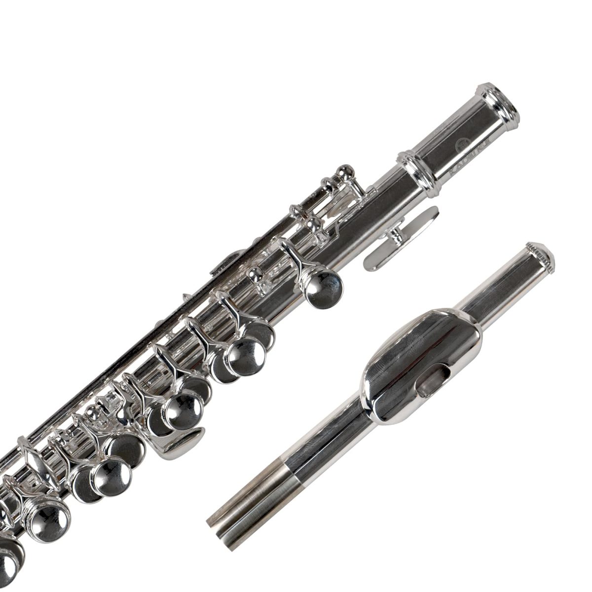 Kadence Piccolo, Key of C Piccolo Flute, with Hard Case, Cleaning Rod, Cloth, Swab and Gloves, 2-Piece, Nickel Plated Piccolo,(KPCLO-SL) - Image 3