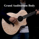 Acoustica Series 40-inch Grand Auditorium Cutaway Electro-Acoustic Guitar, Ash Wood, EQ with Built-in Tuner, Includes a Free Online Guitar Course - Image 4