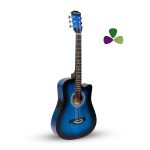 Medellin 38” Acoustic Guitar with (free learning course) Matt finish with Picks(Blue)