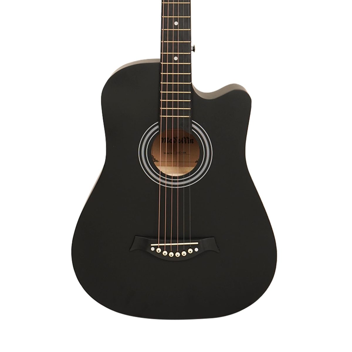 Medellin 38” Acoustic Guitar with (free learning course), Matt finish, Picks (Black) - Image 2