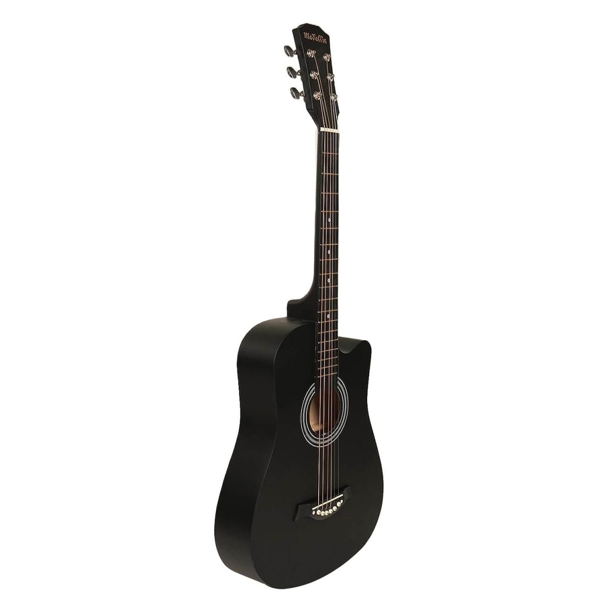 Medellin 38” Acoustic Guitar with (free learning course), Matt finish, Picks (Black) - Image 3