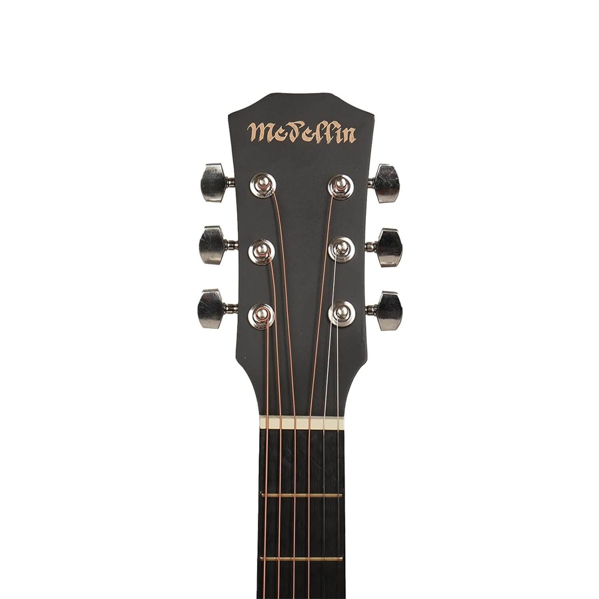Medellin 38” Acoustic Guitar with (free learning course), Matt finish, Picks (Black) - Image 4