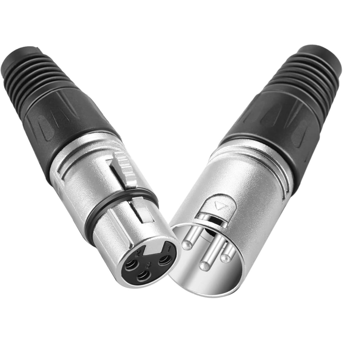 Kadence - 3 Pin XLR Solder Type Connector, 5 Male and 5 Female Plug Cable Connector Microphone Audio Socket, Made of Zinc Alloy (5 pc) - Image 4