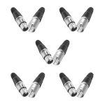 Kadence - 3 Pin XLR Solder Type Connector, 5 Male and 5 Female Plug Cable Connector Microphone Audio Socket, Made of Zinc Alloy (5 pc) - Image 6