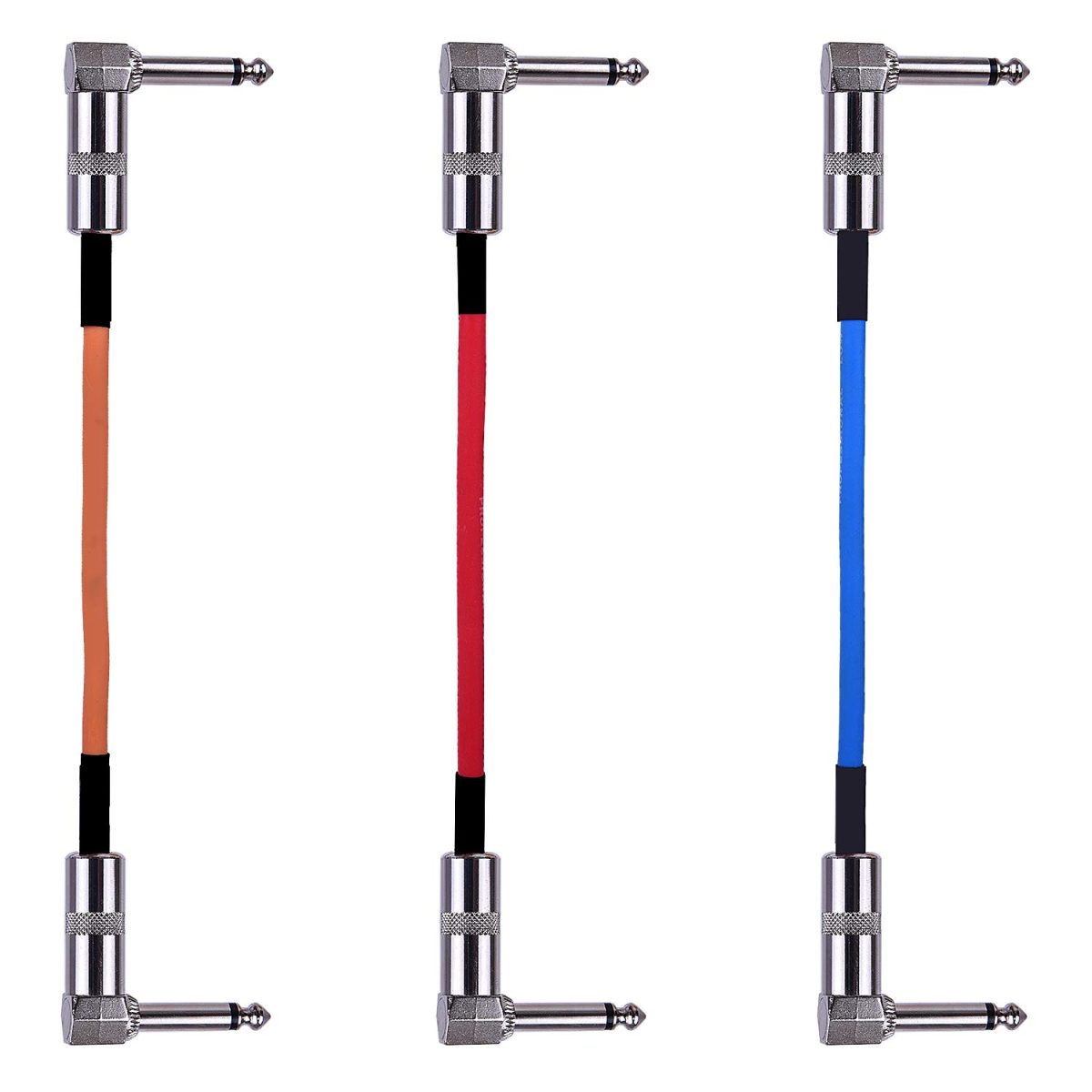 Kadence UltraFlex 6 Inch Guitar Patch Cable, Guitar Effect Pedal Cables, Multicolor Pack of 3 - Image 3