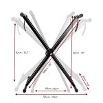Kadence Keyboard stand Heavy-Duty, Double-X, Adjustable Piano Keyboard Stand with Locking Straps (NK13-2kg Dual Braced), Metal - Image 8