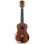 Kadence Ukulele 24" Concert Size, Specially Crafted Exotic Wood Design, fluorocarbon strings Electric Acoustic Ukulele with EQ and Bag (Black Wood) - Image 6