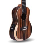 Kadence Ukulele 24" Concert Size, Specially Crafted Exotic Wood Design, fluorocarbon strings Electric Acoustic Ukulele with EQ and Bag (Black Wood) - Image 4