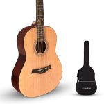 Kadence Acoustica A311 36" Spruce Wood Acoustic Guitar, Rosewood fretboard, Travel guitar medium size, with bag and learning course (36" Travel Guitar)