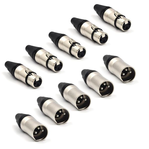 Kadence 3-Pin XLR Connector Set | 5 Male & 5 Female