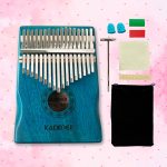 kadence 17 key blue kalimba with complete accessories and bag