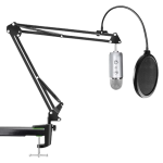 Kadence NB35POP Home Series Microphone Boom Arm Stand with Pop Filter | High-Quality Steel Frame & Smooth Angle Adjustment | Dual-Spring Suspension with 360° Rotation | Desk Clamp Mount for Recording, Streaming & Podcasting - Image 6