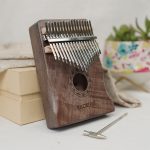 Kadence 17 Key Greyish Brown Kalimba with Arm Rest Peach Blossom Wood Thumb Piano (Marimba, Finger Piano) - Image 4