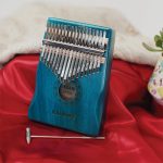 Kadence 17 Key Blue Kalimba with Arm Rest Peach Blossom Wood Thumb Piano (Marimba, Finger Piano) - Image 5