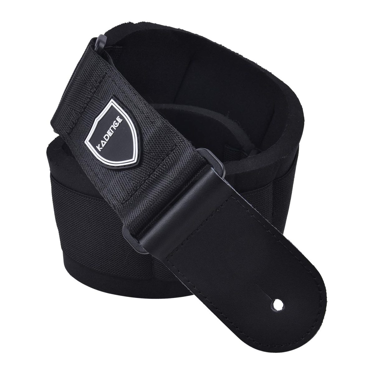 Kadence Guitar Strap S529, Long, for Bass Guitar & Electric Guitar with Wide Neoprene Pad and Adjustable Length from 49" to 61"(Long), Black - Image 2