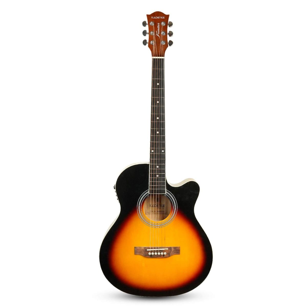 Image 2 Kadence Frontier Series 40 Incheses wood Semi Acoustic Guitar With Die Cast Keys (Bag,Strap,Strings And 3 Picks) (Sunburst) - Image 2