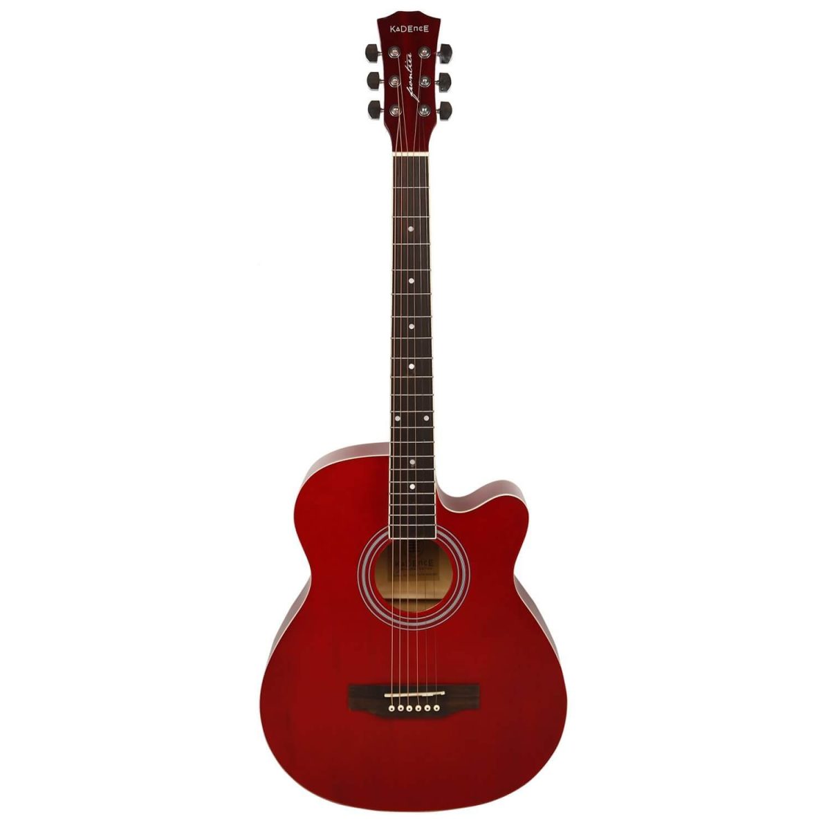 Image 2 Kadence Frontier Series, Red Acoustic Guitar Combo Bag, Strap, Strings And 3 Picks - Image 2