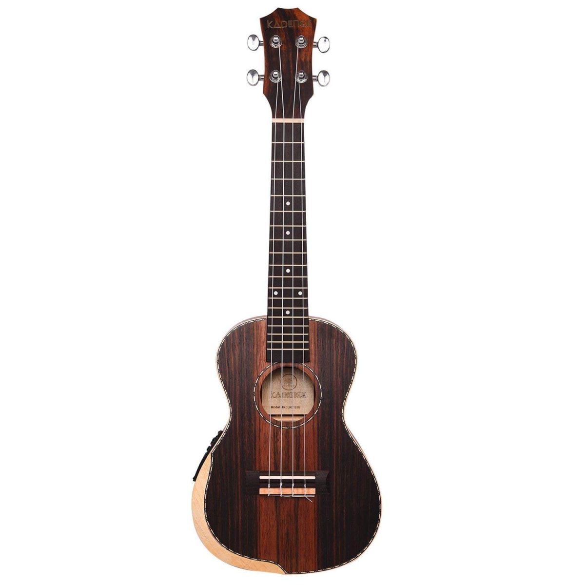 Image 2 Kadence Ukulele 24" Concert Size, Specially Crafted Exotic Wood Design, fluorocarbon strings Electric Acoustic Ukulele with EQ and Bag (Black Wood) - Image 2