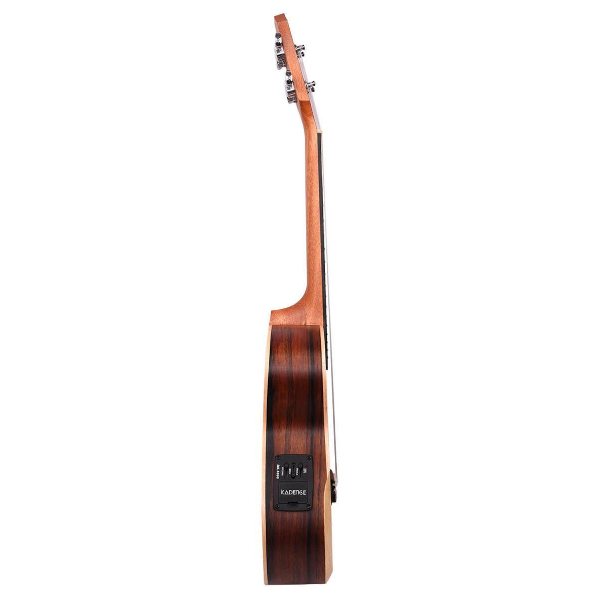 Image 3 Kadence Ukulele 24" Concert Size, Specially Crafted Exotic Wood Design, fluorocarbon strings Electric Acoustic Ukulele with EQ and Bag (Black Wood) - Image 3