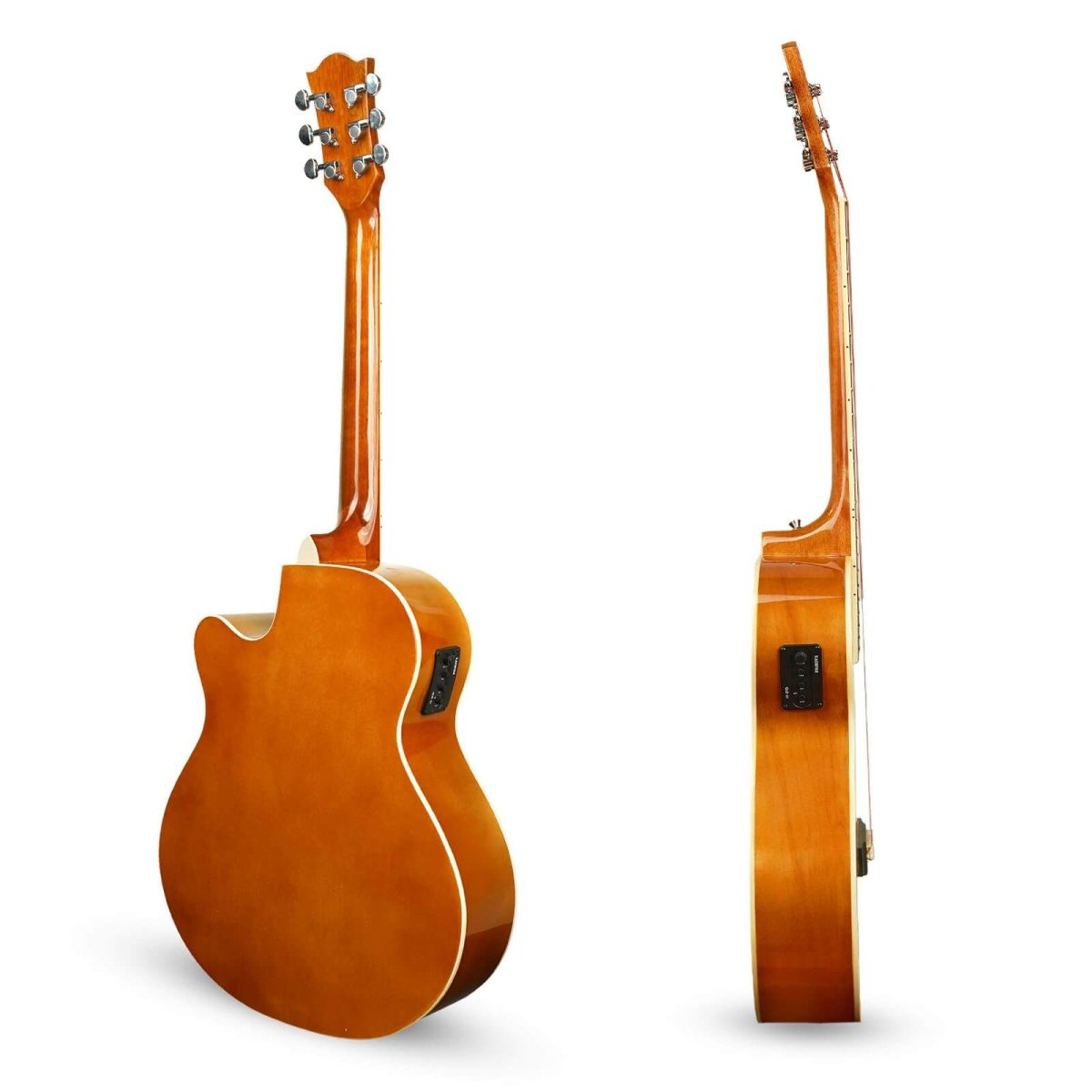 Image 4 Kadence Frontier Series 40 Incheses wood Semi Acoustic Guitar With Die Cast Keys (Bag,Strap,Strings And 3 Picks) (Sunburst) - Image 4