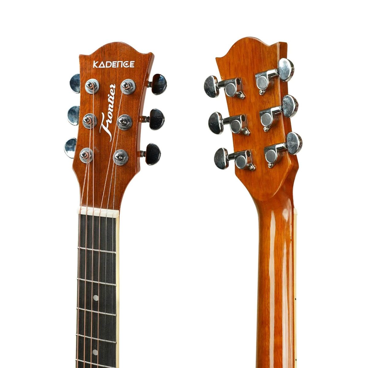 Image 5 Kadence Frontier Series 40 Incheses wood Semi Acoustic Guitar With Die Cast Keys (Bag,Strap,Strings And 3 Picks) (Sunburst) - Image 5