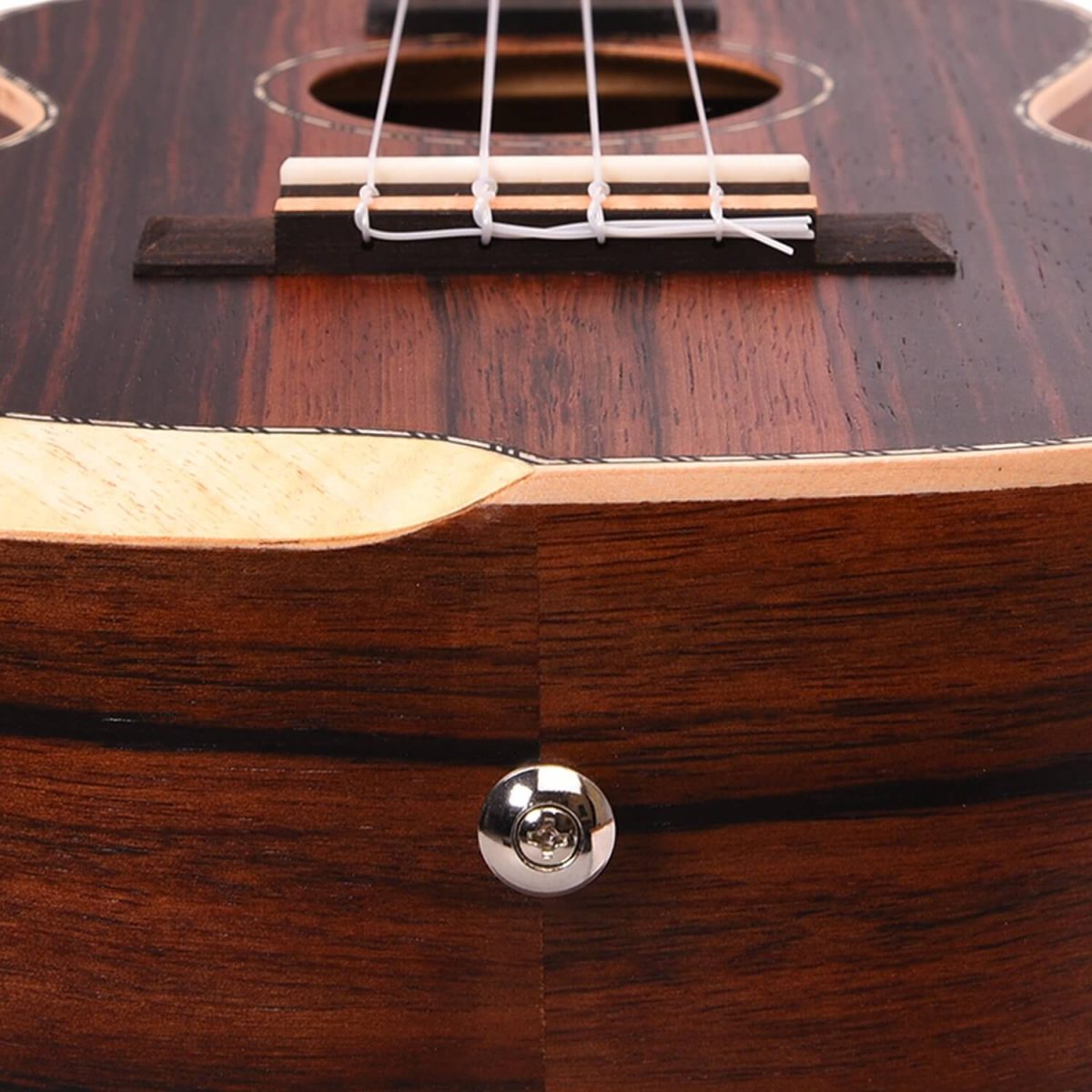 Image 6 Kadence Ukulele 24" Concert Size, Specially Crafted Exotic Wood Design, fluorocarbon strings Electric Acoustic Ukulele with EQ and Bag (Black Wood) - Image 6