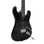 Kadence AstroMan Electric Guitar, 21 FRETS, ROSEWOOD FRETBOARD, H - S - S PICK UPS Black combo with Bag and guitar cable - Image 2