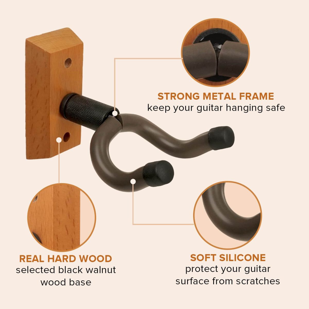 Image4 Kadence Guitar Stands (Wooden Wall Stand) - Image 4