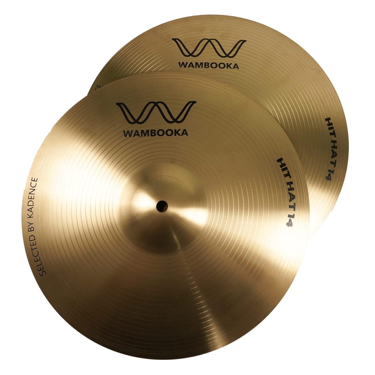 Image9 Wambooka Cymbals HCS 14 Inch (35.5 cm) Cymbals Hi-Hat Drum Plate - Pair - Traditional Alloy Finish for students - Image 2