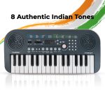 Kadence K-Tone Mini Pink Keyboard – 32 Mini Accordion Keys, 128 Tones including 15 Realistic Voices & 8 Indian Instruments, 128 Rhythms, 30 Demo Songs, Dual Stereo Speakers – Kids Beginner Keyboard