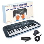 Kadence K-Tone Mini Blue Keyboard – 32 Mini Accordion Keys, 128 Tones including 15 Realistic Voices & 8 Indian Instruments, 128 Rhythms, 30 Demo Songs, Dual Stereo Speakers – Kids Beginner Keyboard with power adapter - Image 2