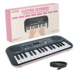 Kadence K-Tone Mini Pink Keyboard – 32 Mini Accordion Keys, 128 Tones including 15 Realistic Voices & 8 Indian Instruments, 128 Rhythms, 30 Demo Songs, Dual Stereo Speakers – Kids Beginner Keyboard - Image 2
