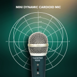 Kadence K222 Home Series Wired Mini Mic | 10ft Cable with 6.35mm Jack | Dynamic Cardioid Pickup | On/Off Switch | Studio & Karaoke Mic for Vocal Clarity - Image 2