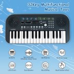 Kadence K-Tone Mini Blue Keyboard – 32 Mini Accordion Keys, 128 Tones including 15 Realistic Voices & 8 Indian Instruments, 128 Rhythms, 30 Demo Songs, Dual Stereo Speakers – Kids Beginner Keyboard with power adapter - Image 2