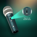 Kadence K222 Home Series Wired Mini Mic | 10ft Cable with 6.35mm Jack | Dynamic Cardioid Pickup | On/Off Switch | Studio & Karaoke Mic for Vocal Clarity - Image 3