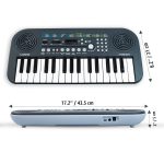 Kadence K-Tone Mini Blue Keyboard – 32 Mini Accordion Keys, 128 Tones including 15 Realistic Voices & 8 Indian Instruments, 128 Rhythms, 30 Demo Songs, Dual Stereo Speakers – Kids Beginner Keyboard with power adapter - Image 3