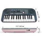 Kadence K-Tone Mini Pink Keyboard – 32 Mini Accordion Keys, 128 Tones including 15 Realistic Voices & 8 Indian Instruments, 128 Rhythms, 30 Demo Songs, Dual Stereo Speakers – Kids Beginner Keyboard with power adapter - Image 3
