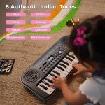 Kadence K-Tone Mini Pink Keyboard – 32 Mini Accordion Keys, 128 Tones including 15 Realistic Voices & 8 Indian Instruments, 128 Rhythms, 30 Demo Songs, Dual Stereo Speakers – Kids Beginner Keyboard - Image 4