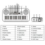 Kadence K-Tone Mini Pink Keyboard – 32 Mini Accordion Keys, 128 Tones including 15 Realistic Voices & 8 Indian Instruments, 128 Rhythms, 30 Demo Songs, Dual Stereo Speakers – Kids Beginner Keyboard with power adapter - Image 7