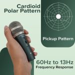 Kadence K222 Wired Mini Dynamic Cardioid Microphone | Studio & Karaoke Mic for Vocal Clarity | Plug & Play Singing Mic - Image 3