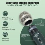 Kadence K222 Wired Mini Dynamic Cardioid Microphone | Studio & Karaoke Mic for Vocal Clarity | Plug & Play Singing Mic - Image 4