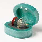 Wambooka Artisan Resin guitar Picks Set with Mother-of-Pearl / Emerald Case  Ultra-Light Thick Guitar and Bass Picks Luxury Box (Emerald)
