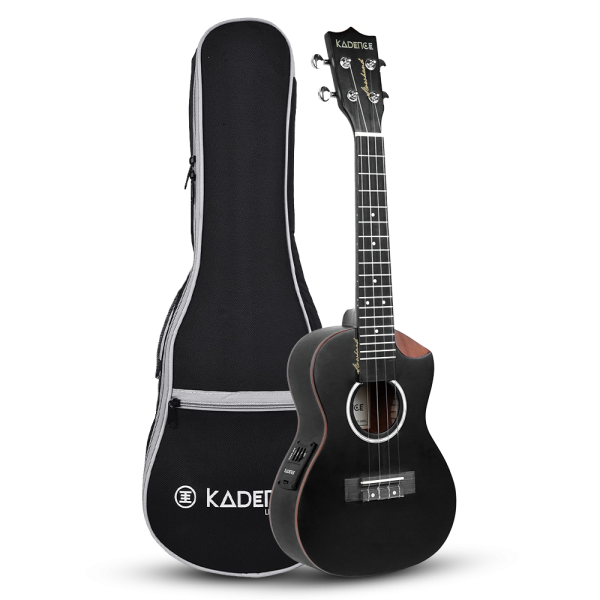 Kadence Slowhand 24-Inch Electric-Acoustic Concert Ukulele with Spruce Top | Rich Sound | Easy Playability | Ideal for Beginners & Professionals